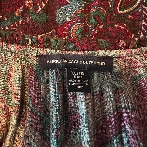 American eagle patterned maxi dress. Size XL - Picture 3 of 8